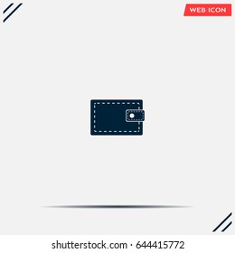 wallet icon. vector illustration. Flat design style