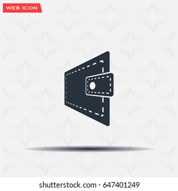wallet icon. vector illustration. Flat design style