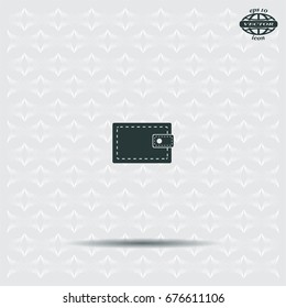 wallet icon. vector illustration. Flat design style