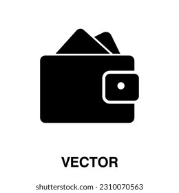 Icono de cartera, ilustración vectorial. ilustración de icono de cartera aislada en fondo blanco, icono de cartera.eps