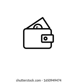 Wallet icon vector illustration logo template for many purpose. Isolated on white background.