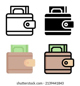 wallet icon vector illustration logo template for website or mobile app