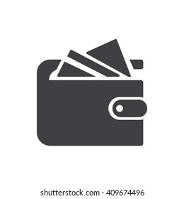 Wallet icon Vector Illustration on the white background.