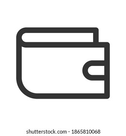 wallet icon vector illustration. wallet icon outline design.