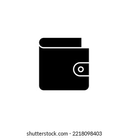 Geldbeutel-Symbol, Vektorgrafik. Brieftaschenzeichen und -symbol