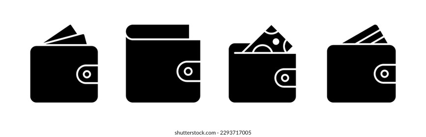 Ilustración vectorial de icono de cartera. símbolo y signo de cartera