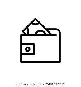 Wallet icon vector illustration. wallet sign and symbol