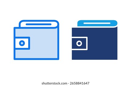 Ilustración vectorial del icono de la cartera. signo y símbolo de la cartera