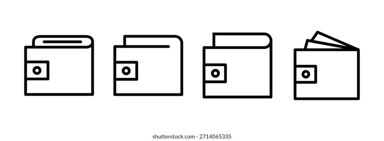 ícone da Wallet ilustração de vetor. símbolo e sinal da wallet