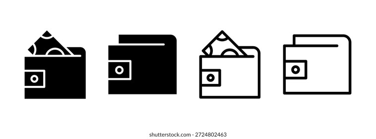 ícone da Wallet ilustração de vetor. símbolo e sinal da wallet