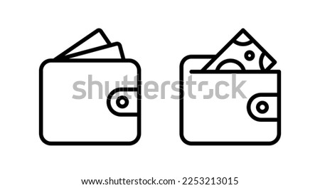 Wallet icon vector illustration. wallet sign and symbol