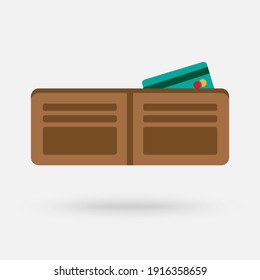 Ilustración vectorial de icono de cartera. Ilustración de diseño de iconos modernos y simples vectores.