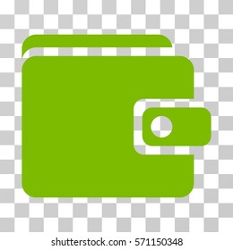 Wallet icon. Vector illustration style is flat iconic symbol, eco green color, transparent background. Designed for web and software interfaces.