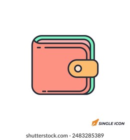Wallet icon vector illustration. Wallet symbol isolated on white background.
