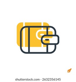 wallet icon vector illustration. wallet symbol isolated on white background