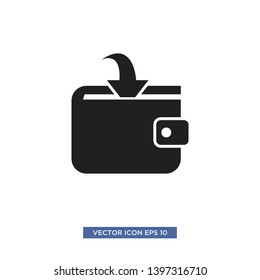 wallet icon vector illustration template