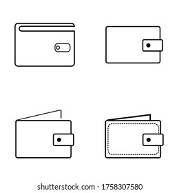 ilustración vectorial de icono de cartera de un fondo blanco