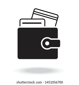 wallet icon vector illustration.modern flat design