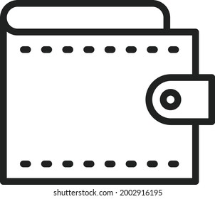 Wallet icon vector image. Can also be used for Clothes and Accessories. Suitable for mobile apps, web apps and print media.
