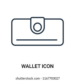 Wallet icon vector isolated on white background, Wallet transparent sign , outline linear symbol or line shape