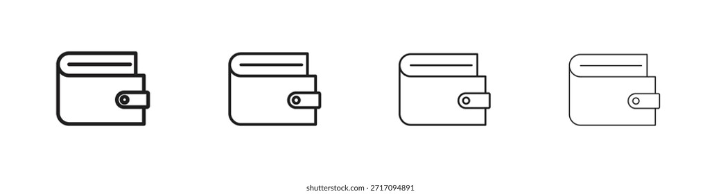 Icono de billetera. Vector de pictogramas aislados.