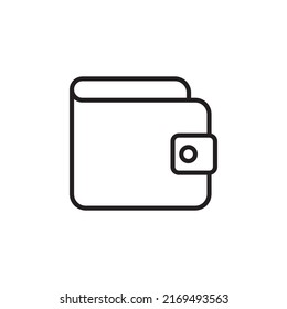 wallet icon vector, line wallet vector, wallet illustration