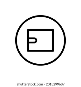 Wallet icon vector line rounded style