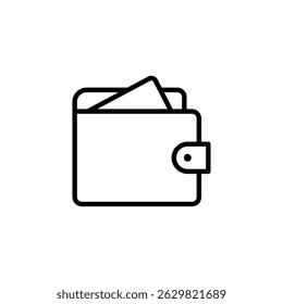 wallet icon vector. in line style design on white background. vector illustration