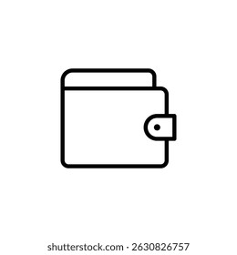 Ícone vetor da carteira. em design de estilo de linha em fundo branco. ilustração de vetor
