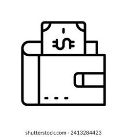 Portemonnaie-Symbol. Vektorsymbol für Ihre Website, Ihr Handy, Ihre Präsentation und Ihr Logo-Design.