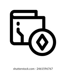 wallet icon. vector line icon for your website, mobile, presentation, and logo design.