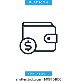 Wallet Icon Vector Logo Design Template