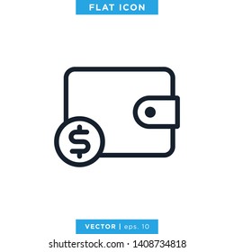 Wallet Icon Vector Logo Design Template