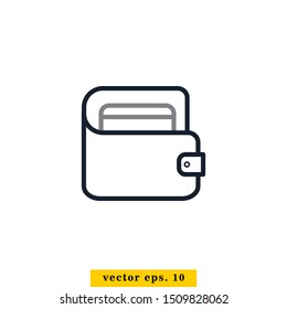 Wallet Icon Vector Logo Design Template