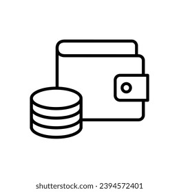 Wallet icon vector. money icon