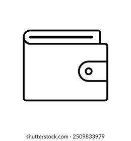 ícone da carteira vetor. ícone do pacote de dinheiro. Ícone de linha de carteira simples moderno. Pictograma premium isolado sobre fundo branco. Ilustração vetorial. Eps arquivo 5.