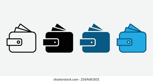 Wallet Icon Vector. Money Bag Icon Set. Parcel Icon. Money Bag.