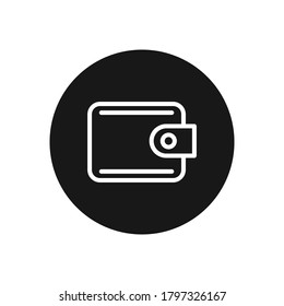 Wallet icon vector. Money sign