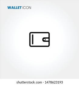 Wallet icon vector on white background