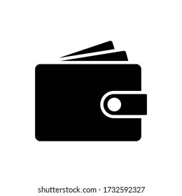 Wallet icon vector on white background