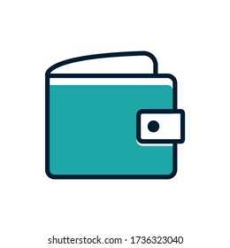 Wallet icon vector on white background