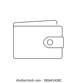 wallet icon vector outline style