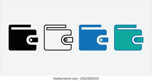 Wallet Icon Vector. Pars Icon Bundle. Pocket Wallet Icon. Money Bag Icon Vector.