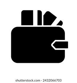 Wallet icon vector. Purse with money illustration sign. Coins symbol. online payment logo.