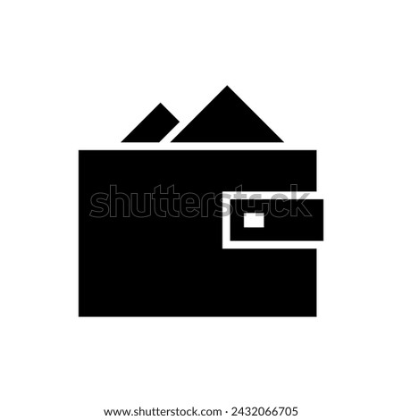 Wallet icon vector. Purse with money illustration sign. Coins symbol. online payment logo.