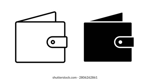 Wallet icon vector set collection for web.
