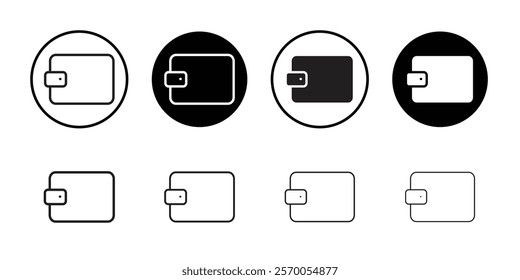 Wallet icon Vector set outline