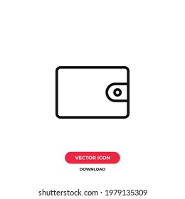 Vector de icono de cartera. Signo de cartera