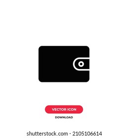 Vector de icono de cartera. Signo de cartera