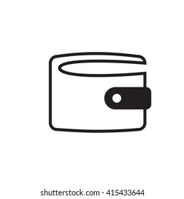 wallet icon vector sign black web simple symbol isolated graphic element picture